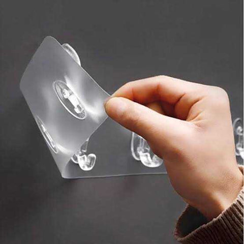 Plastic 6 Wall Hooks Hanger